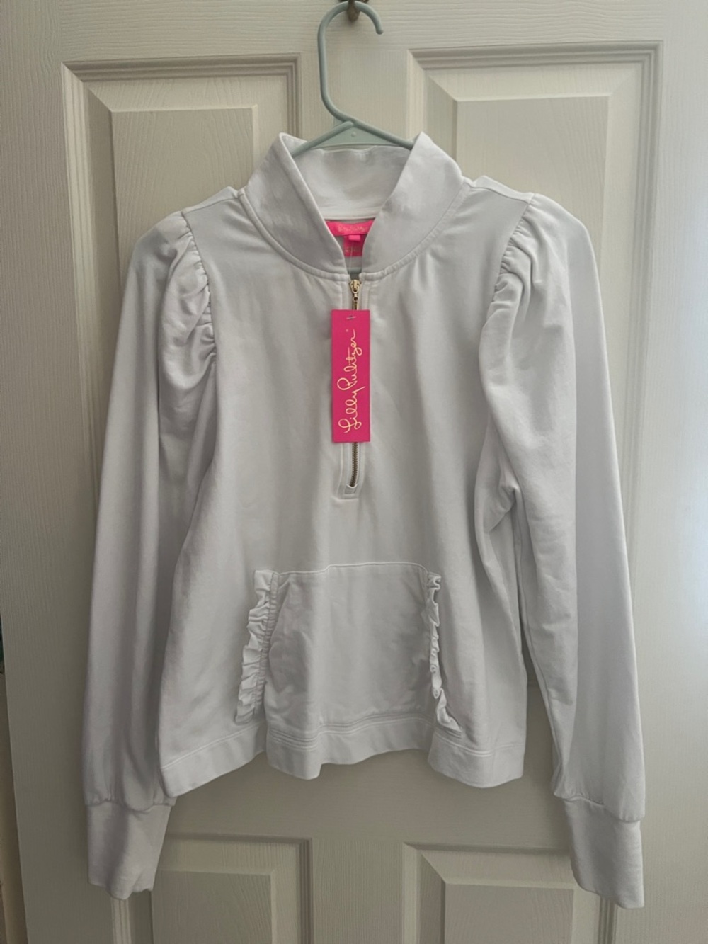 NWT Lilly Pulitzer Cabello Popover Top Resort White S